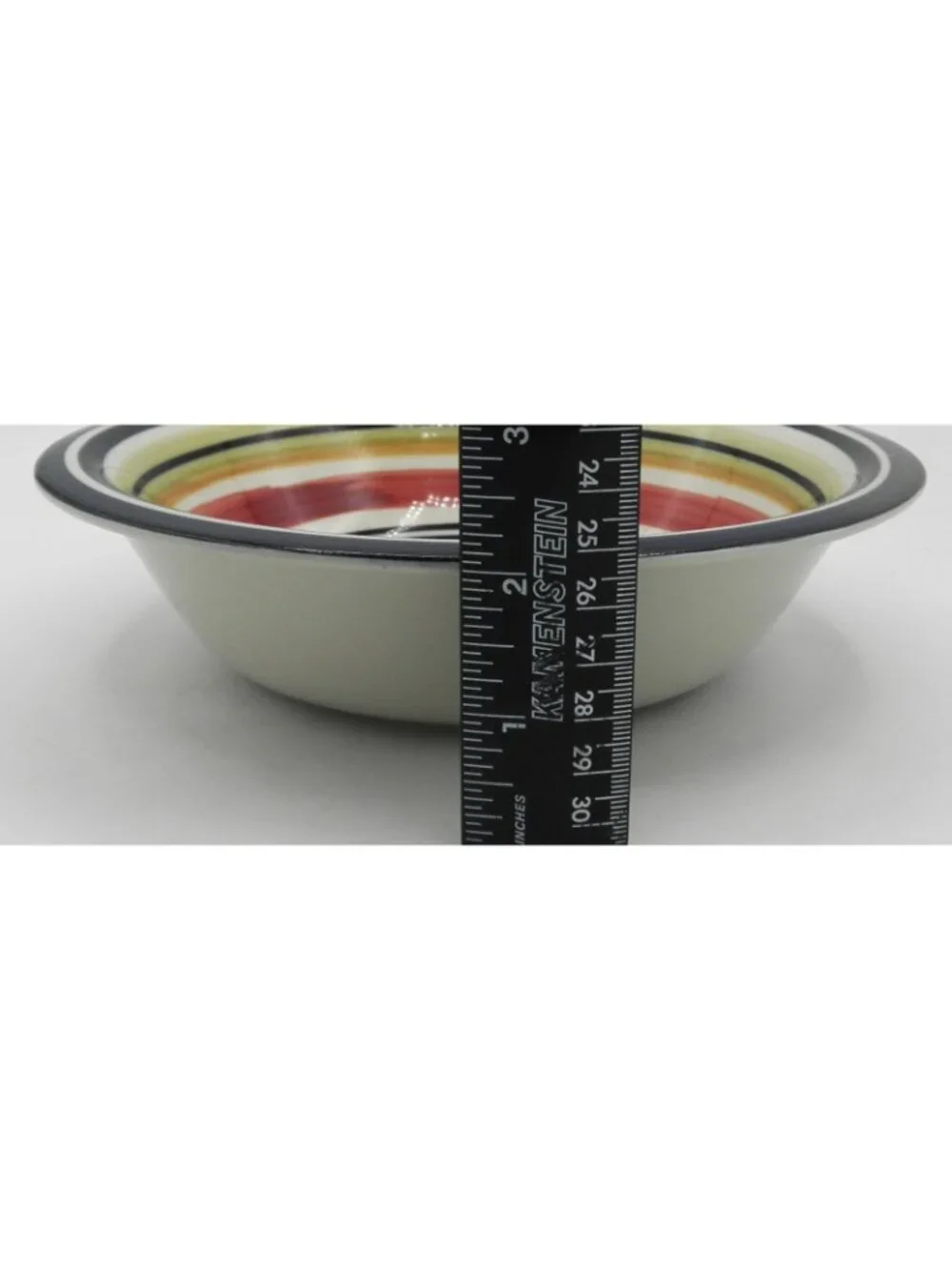 Multi Stripe by Pier 1 Bowl Set of 5 Pattern PERMUS Lot B GLAZE FLAWS